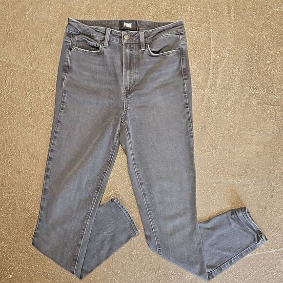 PAIGE Margot Ankle Black Denim Jeans - Picture 1 of 10